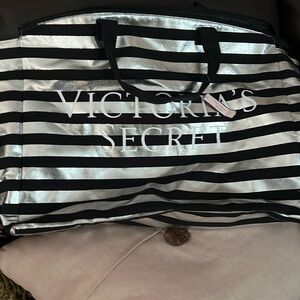Victoria’s secret large black and silver tote new